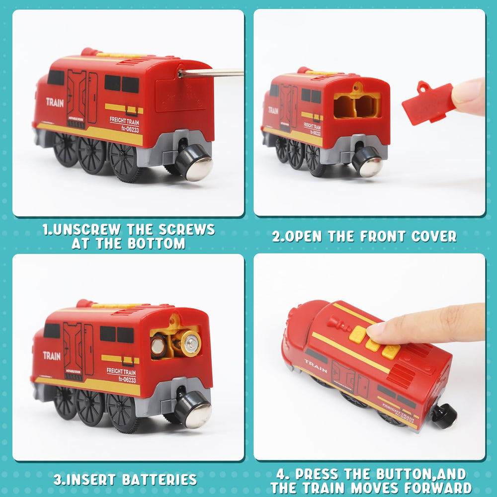 Wdmiya Forest Train Set compatible with Thomas and Brio for versatile setups.