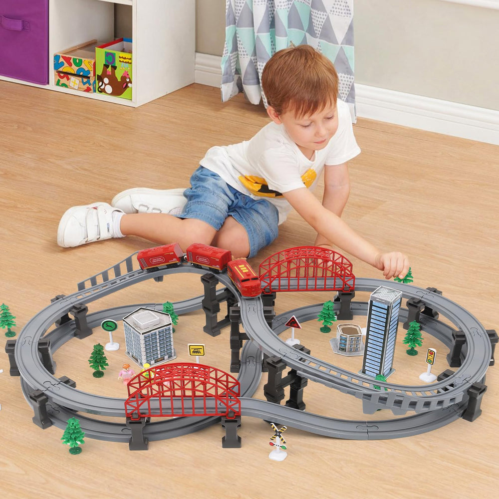 Wdmiya Train Set magnetic couplings for quick connections and easy assembly.