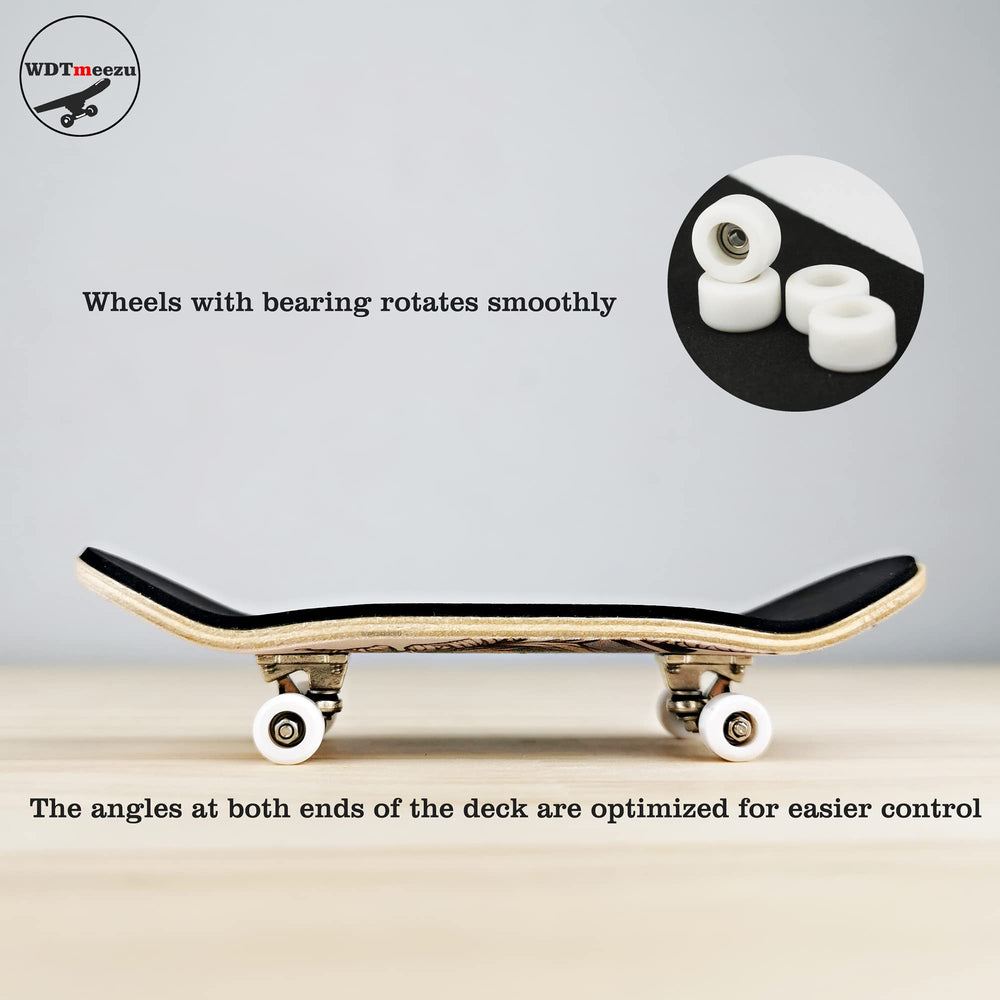 WDTMEEZU assembled fingerboard trucks for a realistic mini skateboard feel.