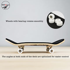 WDTMEEZU assembled fingerboard trucks for a realistic mini skateboard feel.