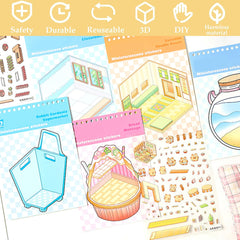 WDXIUE Desk Journal Setup sticker enhances desk decor and mindful doodling.