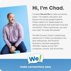 We! Connect Cards activity descriptions guide engaging sessions.