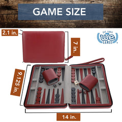 WE Games backgammon two dice cups for convenient rolling on the go