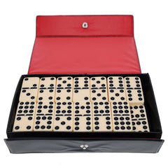 WE Games Double Nine Dominoes spinners tiles showcase premium ivory finish for smooth, satisfying gameplay.