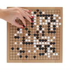 WE Games Go Game Set 12 Inch wood grain detail enhances decor.