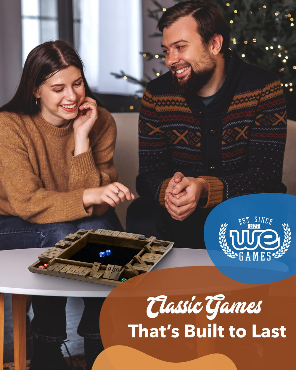 WE Games Shut The Box ideal for family game night and casual gatherings.