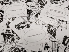 We R Fun Life on the Farm cow cards with fun facts, adding farm-life flavor.