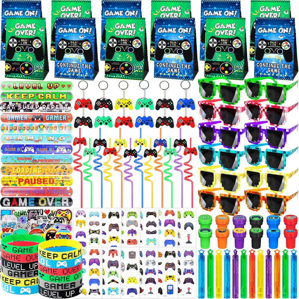 Our We1stdsee 158Pcs video game party favors kit gift bags for kids' birthdays