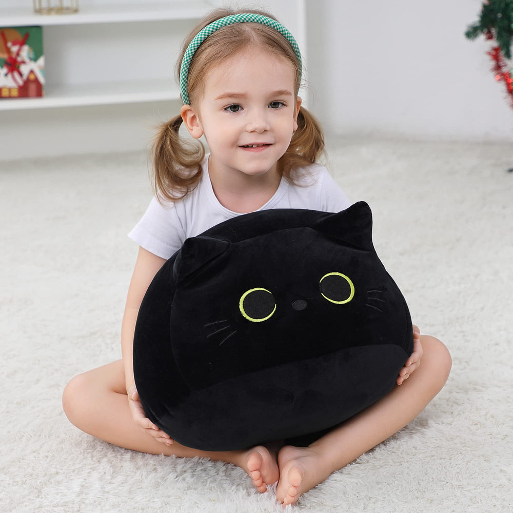 WeBingo Black Cat Plush office-decor that sparks a cute, cozy ambiance.