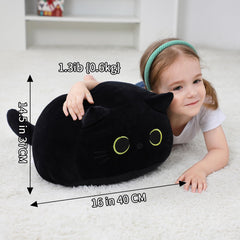 WeBingo Black Cat Plush soft-material offers comforting hugs and daily cuddles.