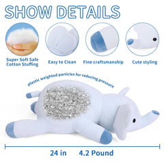WeBingo soft plush fabric elephant offers gentle touch during reading