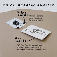Wee Gallery durable-soy-ink-flashcards withstand daily use for growing minds.