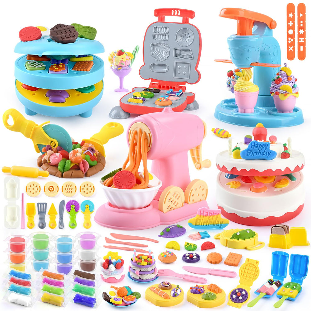WeeHomm 5-in-1 color dough ice cream maker toy sparks imaginative pretend play.