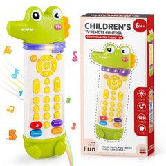 WeeHomm baby remote teether crocodile front view promotes gum relief and curious play
