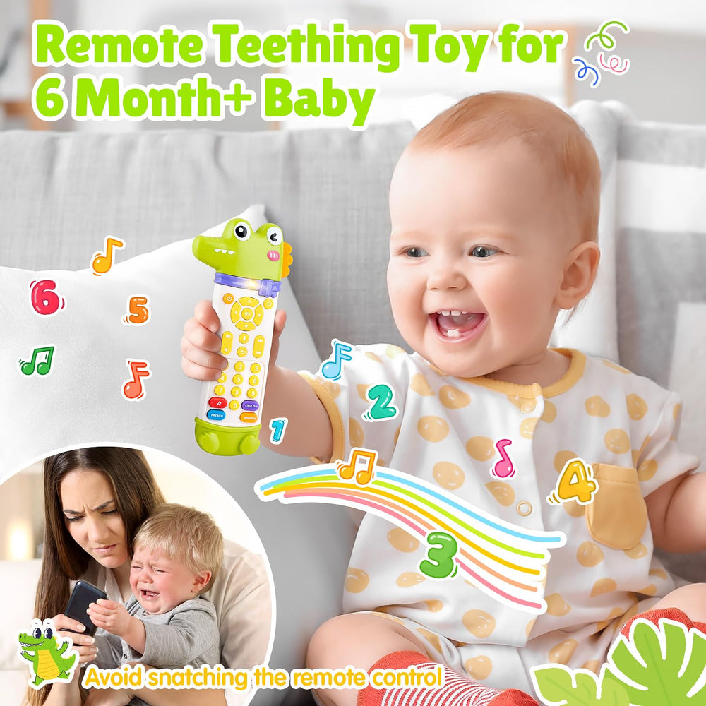 WeeHomm crocodile-design teether top supports safe chewing during teething sessions