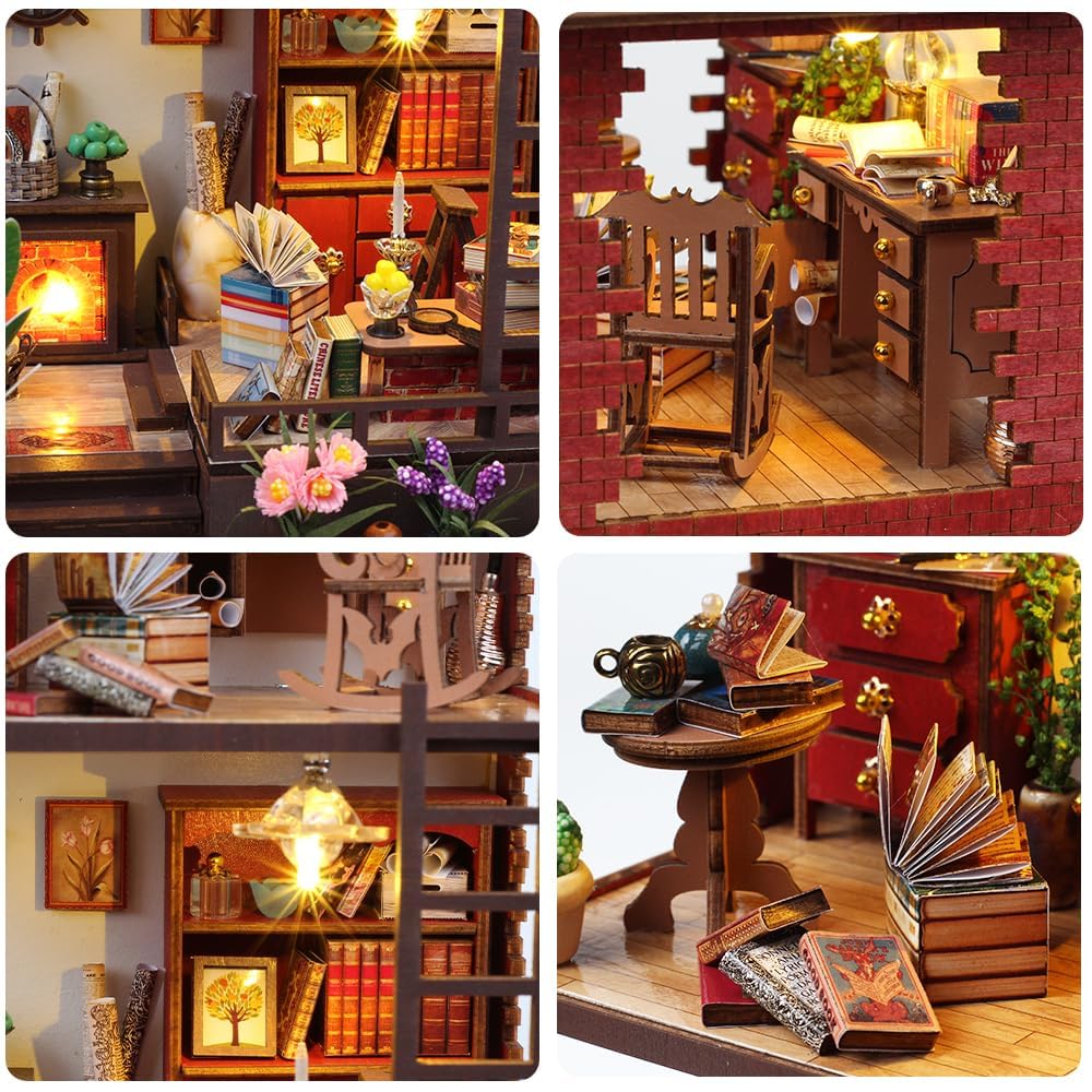 Wefaouse lit book nook on display with warm LED glow for cozy reading corners