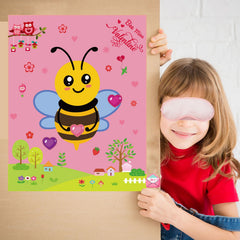 WEIEN Valentine bee game setup image for classroom or party planning.