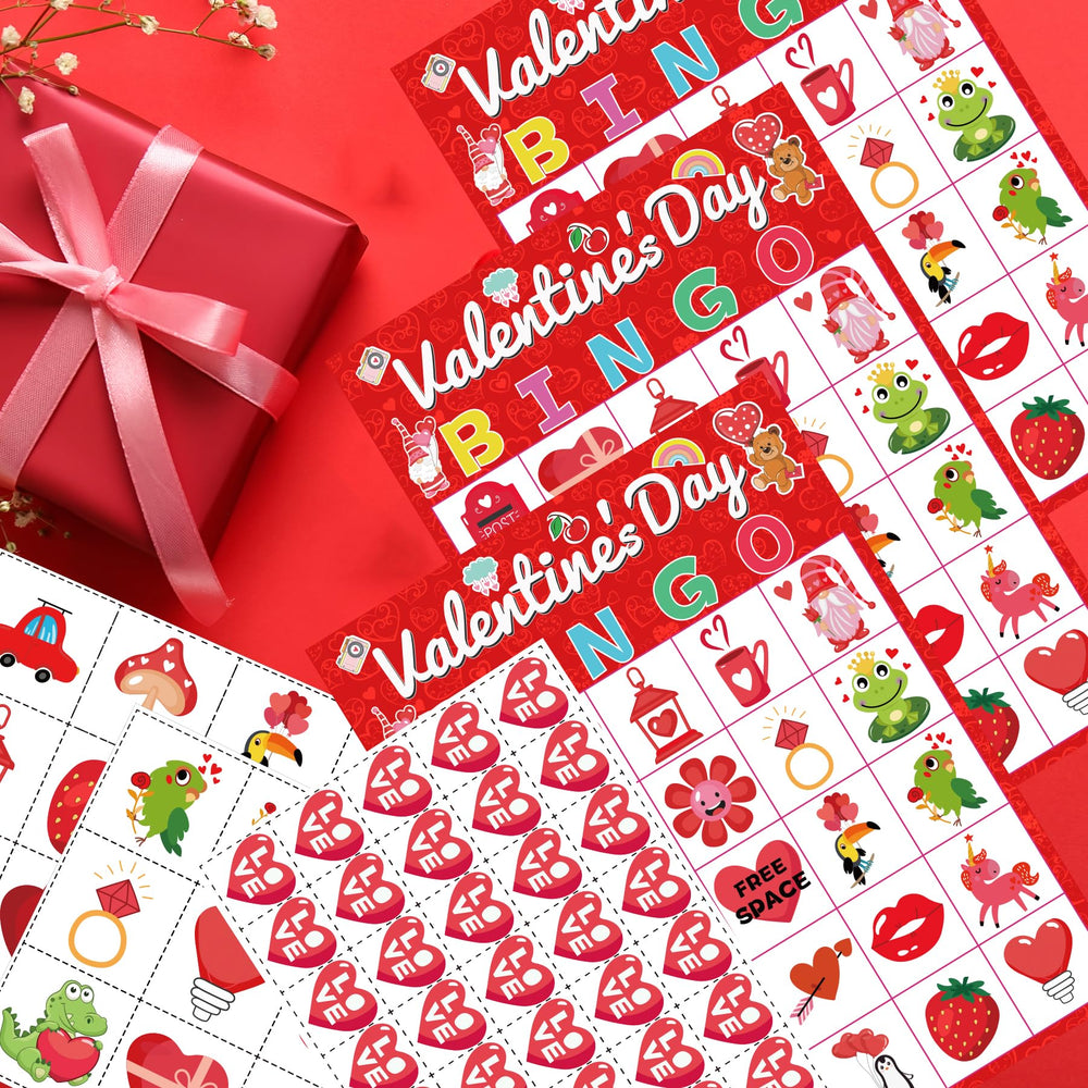 WEIEN 5x7 Valentine bingo cards for clear gameplay