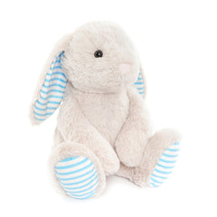 WEIGEDU beige cream bunny plush close-up fabric texture for premium softness.