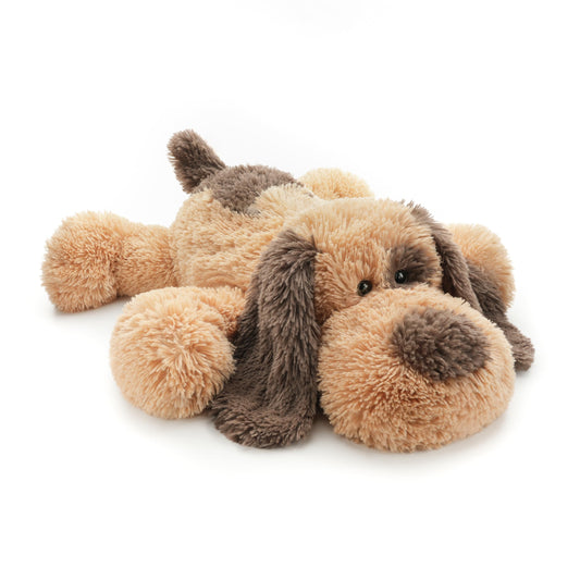 WEIGEDU floppy stuffed dog brown 20-inch for cozy hugs and comfort.