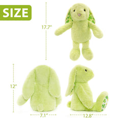 WEIGEDU Green Rabbit plush—soft, high-quality materials for cozy hugs.