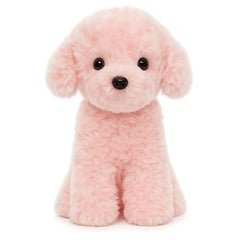 WEIGEDU pink puppy plush close-up of soft fur for cozy snuggles.