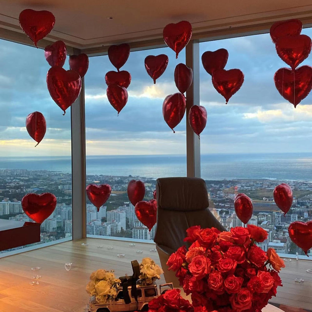 WEIKA elegant foil heart balloons enhancing wedding and birthday party decor