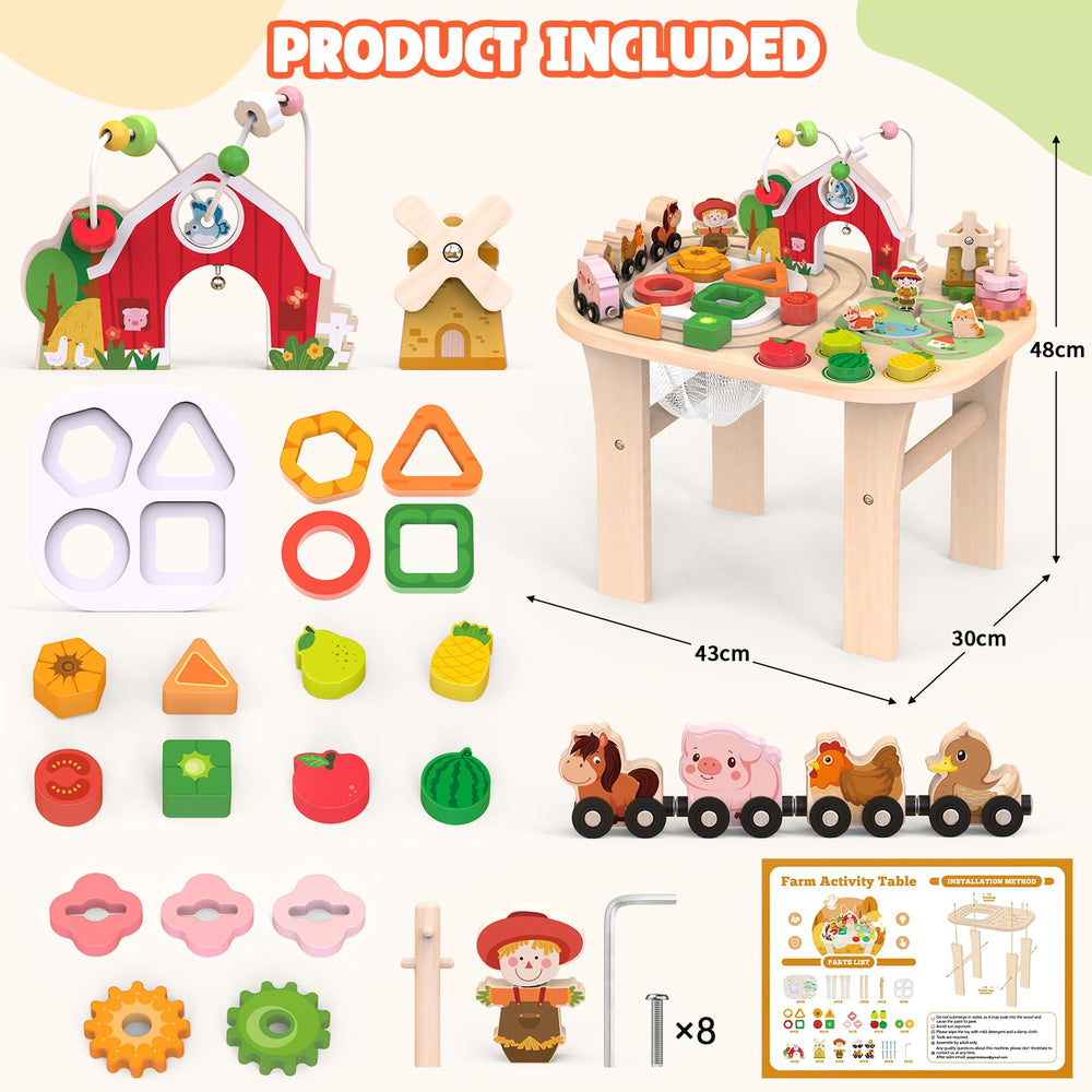 Weilim Activity Table shape sorter supports color and shape recognition in hands-on play.