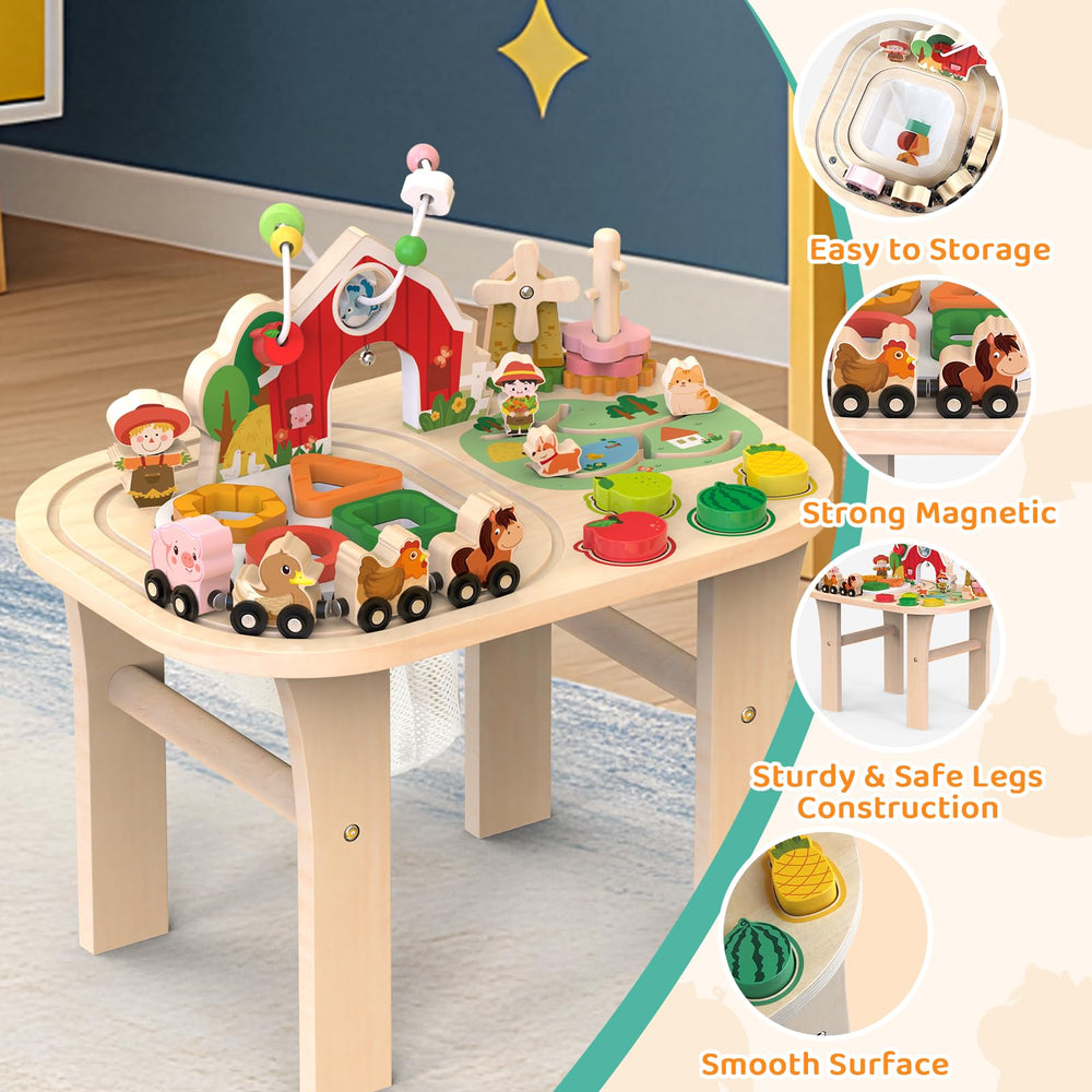 Weilim Activity Table sliding animal maze invites exploration and focus.