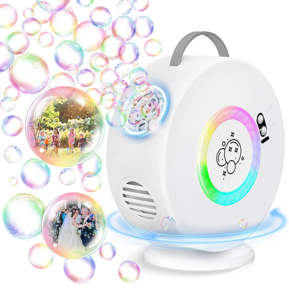 Weilim Bubble Machine delivers 360-degree LED bubbles for magical outdoor events