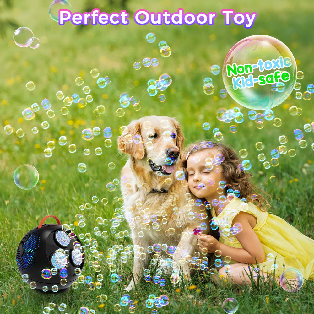Weilim bubble machine durable ABS build with safe design for kids