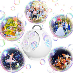 Weilim spherical bubble blower lights events with color and motion