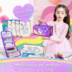 Weirtoya 56-piece art set supports creativity for ages 4-8