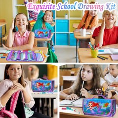Weirtoya travel-ready art kit with handle for on-the-go creativity.