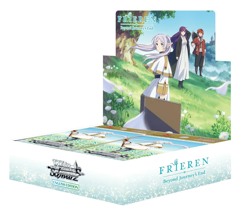 Weiss Schwarz Frieren booster pack featuring iconic scenes for collection and deck-building.