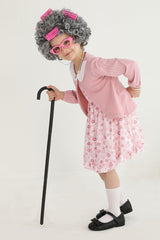 Weixinbuy old lady glasses and cane props support quick, confident costume dressing.