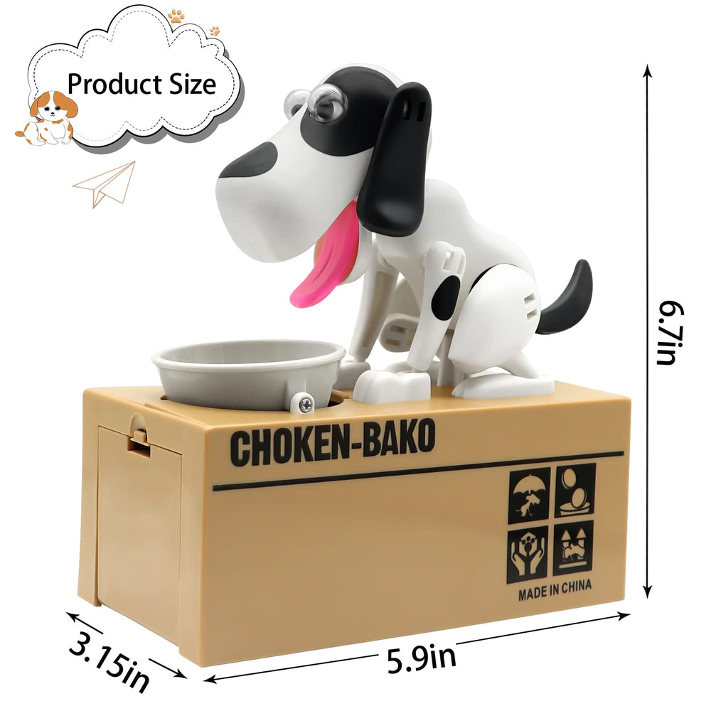 Wekity Hungry Dog Piggy Bank desk-decoration adds playful charm to work space.
