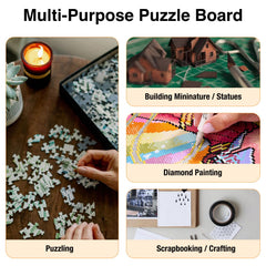 WelGEE protective mat cover shields unfinished puzzles from dust.