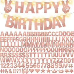 Welittcon 167Pcs banner kit letters-numbers for personalized party decor
