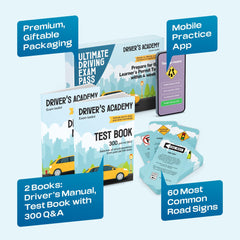 WELL BALANCED Driving Exam Pass Kit study setup on desk for focused sessions