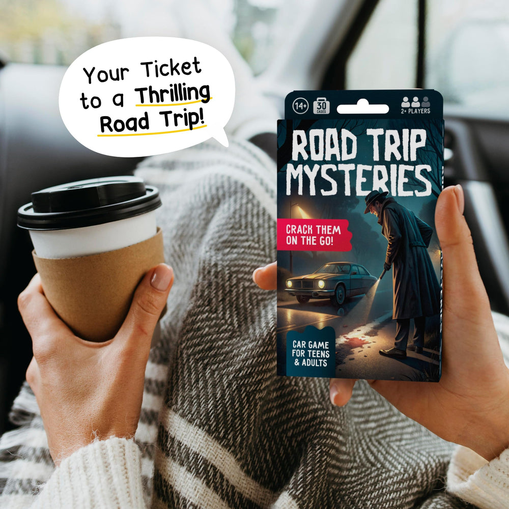 WELL BALANCED Road Trip Mysteries travel-friendly format for easy packing.