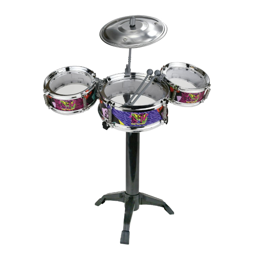 Well Played MTV Desktop Drum Set on a desk for quick rhythm practice