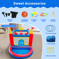 WELLFUNTIME bounce house setup indoors or outdoors for easy playtime.