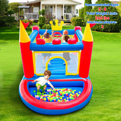 WELLFUNTIME bounce house wide base supports multiple kids for shared fun.