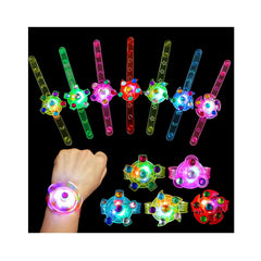 WELLVO 12-pack LED bracelets glow brightly for festive kids' parties.