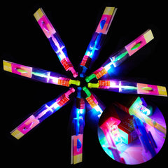 WELLVO glow-in-the-dark backyard fun with LED helicopters at night
