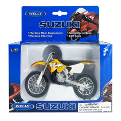 Welly Suzuki RM250 metal diecast body with plastic parts for durable display