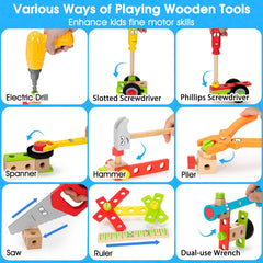 WEMEMORN colorful hammer and screwdriver inspire creative construction at home.