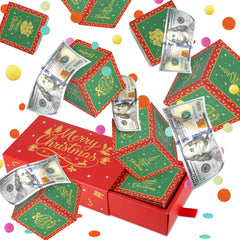 WenmthG red Christmas surprise box explosion creates festive unboxing moments.