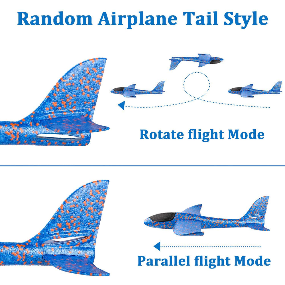 Wentoyce foam airplane in reversal mode for versatile flight tricks.